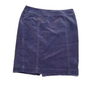Boden Purple Velvet Velour Pencil Skirt 10 R